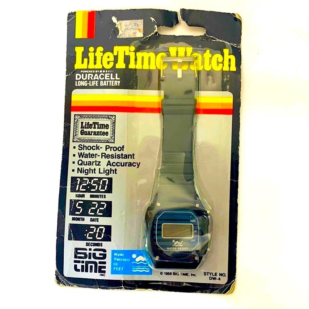 Lifetime Watch | Black Duracell Powered Shock Proof Water Proof Quartz Accuracy